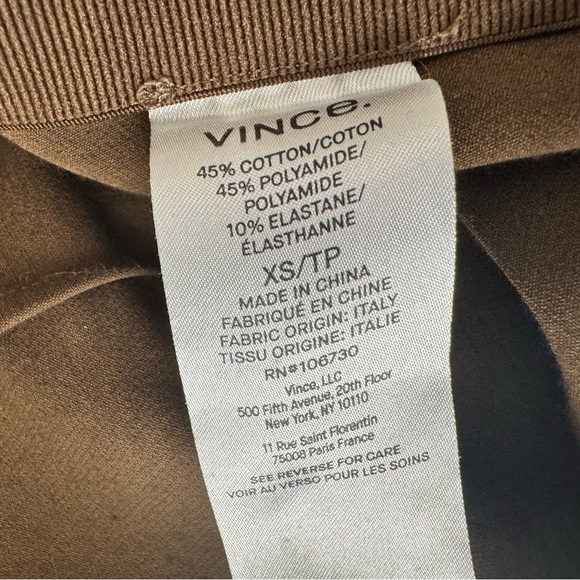 Vince XS High-Rise Stretch Flare Crop Pants Olive Night Green Work Career - Picture 6 of 12